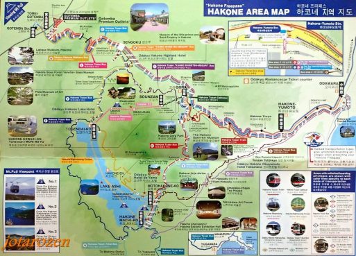 Mapa Área de Hakone
